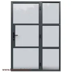 در فلزی شیشه خور یک و نیم لنگه کد 30697