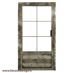 درب آهنی شیشه خور تکلنگه کد 30707