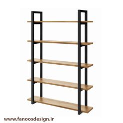 قفسه چوبی فلزی دبواری 5 طبقه 1 ستونه کد 30714