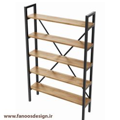 قفسه چوبی فلزی 5 طبقه کد 30711