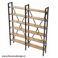 قفسه چوبی فلزی مدرن کد 30709