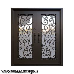 درب لابی آهنی فرفورژه کد 30728