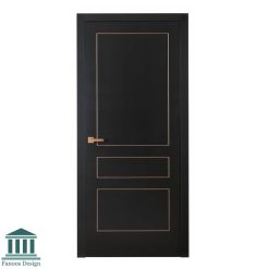 در اتاق خوب MDF طرح CNC با رنگ پوششی مشکی طلایی کد 30740