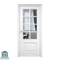 درب چوبی کلاسیک شیشه خور کد 30802