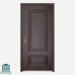 درب اتاق خواب MDF دوقاب سفید طلایی کد 30784
