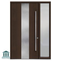 درب یک و نیم لنگه لابی استیل خور کد 30820