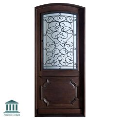 درب چوبی لابی شیشه خور کد 30812