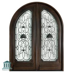 درب لابی چوبی لوکس دو لنگه هلال کد 30845