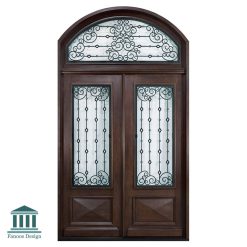 درب لابی چوبی لوکس دو لنگه هلال کد 30842