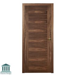 درب اتاق خواب روکش گردو طرح راپود با رنگ پلی اورتان کد 30753