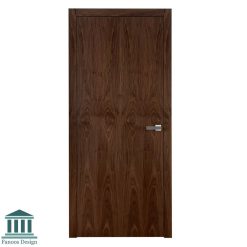 درب اتاق خواب روکش گردو ام دی اف طرح ساده با رنگ پلی اورتان کد 30750