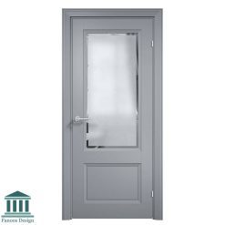 درب اتاق خواب MDF دو قاب شیشه خور انگلیسی کد 30779