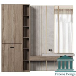 روشویی کابینتی و طراحی سرویس بهداشتی آینه کاری کد 30336