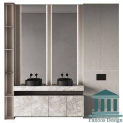 روشویی کابینتی و دیزاین حمام مدرن کد 30339