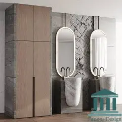 روشویی کابینتی و دیزاین حمام جدید کد 30341