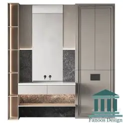 روشویی مدرن کابینتی و دیزاین سرویس بهداشتی کد 30347
