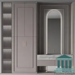 روشویی نئوکلاسیک کابینتی و دیزاین سرویس بهداشتی کد 30350