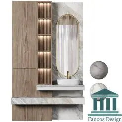 روشویی جدید کابینتی و دیزاین سرویس بهداشتی کد 30353