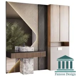 روشویی کابینتی و دیزاین سرویس بهداشتی کد 30361