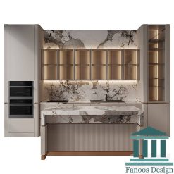 کابینت آشپزخانه با رنگ پلی اورتان کد 30404