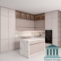 کابینت آشپزخانه مدرن با رنگ پلی اورتان کد 30402