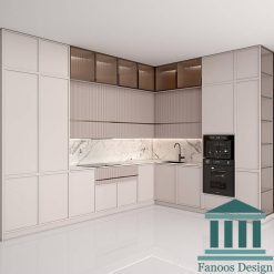 کابینت آشپزخانه مدرن با رنگ پلی اورتان کد 30402