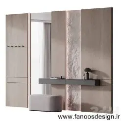 جالباسی و جاکفشی دیواری کد 30205