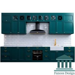 کابینت آشپزخانه کلاسیک با رنگ پلی اورتان کد 30401