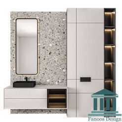 روشویی کابینتی و دیزاین حمام کد 30222