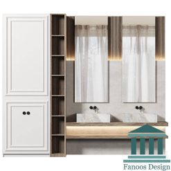 روشویی کابینتی و دیزاین حمام کد 30221