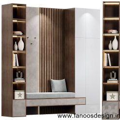 جالباسی و جاکفشی دیواری کد 30196