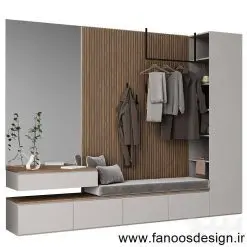 جالباسی و جاکفشی دیواری کد 30194