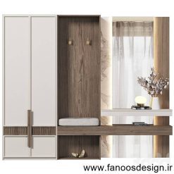 جالباسی و جاکفشی دیواری کد 30192