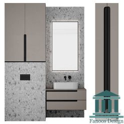 روشویی کابینتی و دیزاین حمام کد 30295