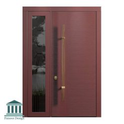 درب چوبی لابی مدرن یک و نیم لنگه کد 30960