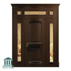 درب چوبی لابی کلاسیک سه لنگه کد 30959
