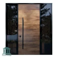 درب لابی چوبی کلاسیک سه لنگه کد 30958