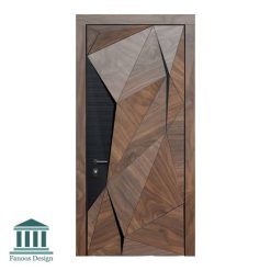 درب تمام چوب اتاق با طرح برجسته هندسی کد 30957 27 954 | فانوس دیزاین تولید کننده انواع درب اتاق ، ضد سرقت، درب ورودی و ضد آل
