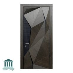 درب تمام چوب اتاق با طرح برجسته هندسی کد 30957 28 955 | فانوس دیزاین تولید کننده انواع درب اتاق ، ضد سرقت، درب ورودی و ضد آل
