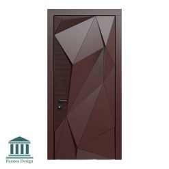درب تمام چوب اتاق با طرح برجسته هندسی کد 30957 25 962 | فانوس دیزاین تولید کننده انواع درب اتاق ، ضد سرقت، درب ورودی و ضد آل