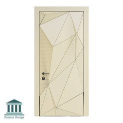 درب تمام چوب اتاق با طرح برجسته هندسی کد 30957 22 965 | فانوس دیزاین تولید کننده انواع درب اتاق ، ضد سرقت، درب ورودی و ضد آل