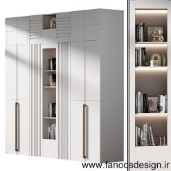 کمد دیواری ام دی اف درب ریلی کد 0108