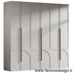 کمد دیواری کلاسیک کد 004 4 wall closet 122 | فانوس دیزاین تولید کننده انواع درب اتاق ، ضد سرقت، درب ورودی و ضد آل