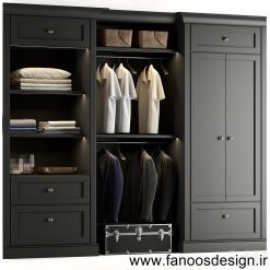 کمد دیواری رویه pvc کد 0105