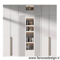 کمد دیواری ام دی اف درب ریلی کد 0108
