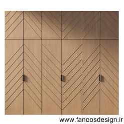 کمد دیواری روکش چوب کد 0111