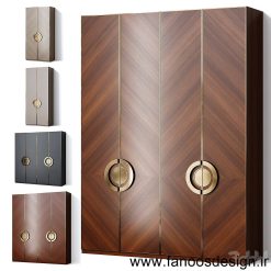 کمد دیواری روکش چوب کد 0100 7 کمد دیواری کد 0100