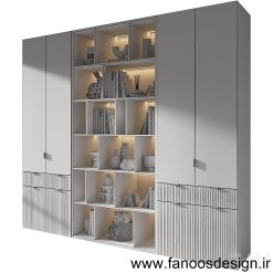 کمد دیواری ام دی اف کشو دار کد 088