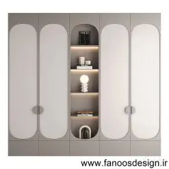 کمد دیواری ممبران کلاسیک آینه دار کد 083