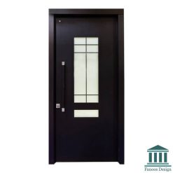 درب ورودی شیشه خور واحد مسکونی کد 30600